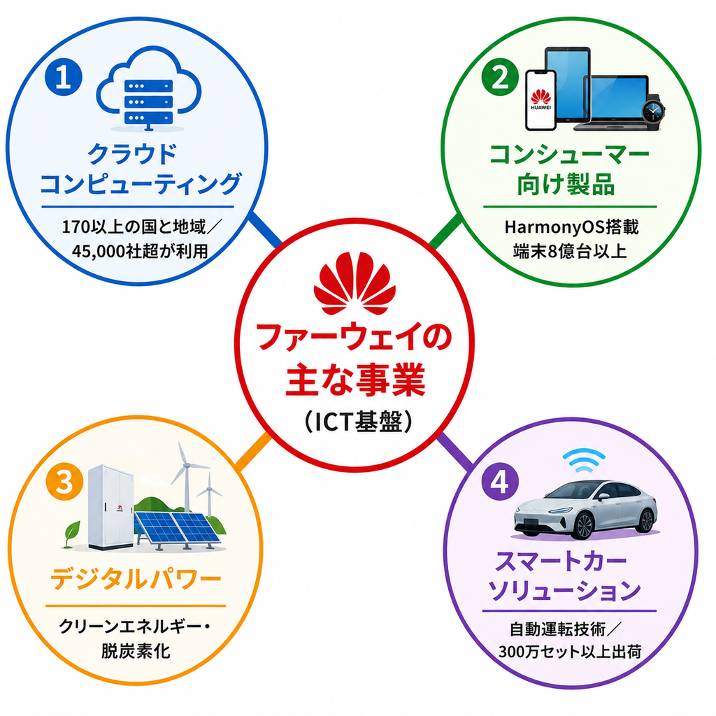 ファーウェイの主な事業