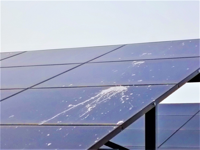 劣化した太陽光パネル